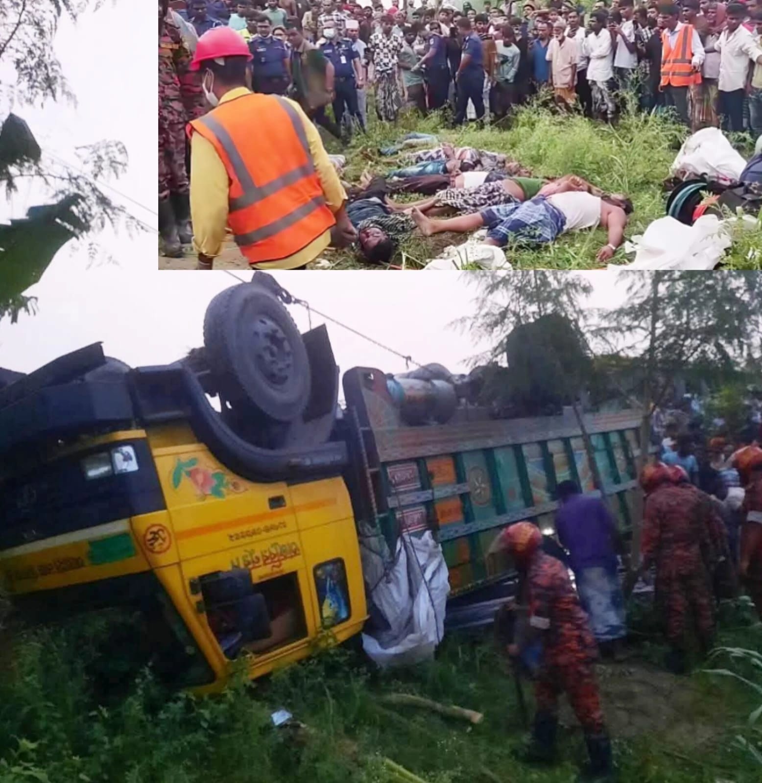 এক ট্রাকেই শেষ ১৫ প্রাণ: কালিহাতীর সড়কে শ্রমিকদের মর্মান্তিক মৃত্যু